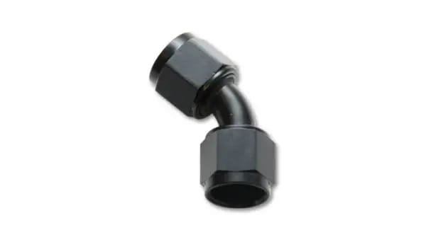 Vibrant -10AN X -10AN Female Flare Swivel 45 Deg Fitting ( AN To AN ) -Anodized Black Only thumbnail 2