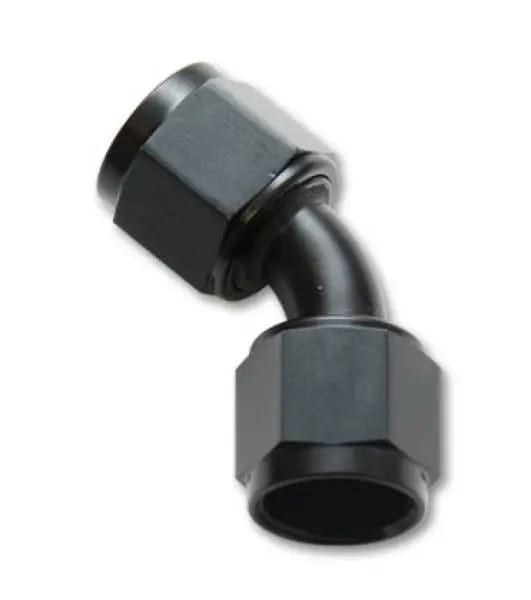 Vibrant -20AN X -20AN Female Flare Swivel 45 Deg Fitting (AN To AN) -Anodized Black Only thumbnail 3