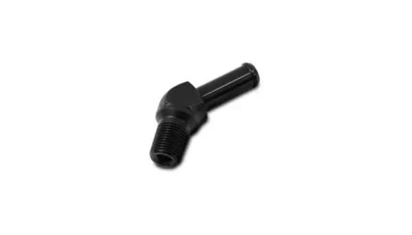 Vibrant 1/2in NPT to 1/2in Barb 45 Degree Fitting - Aluminum thumbnail 2