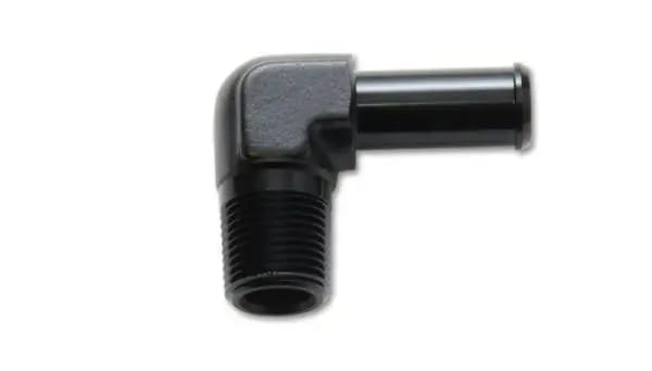 Vibrant 1/4 NPT to 3/8in Barb Straight Fitting 90 Deg Adapter - Aluminum thumbnail 2