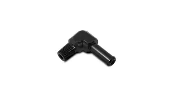 Vibrant 1/4 NPT to 3/8in Barb Straight Fitting 90 Deg Adapter - Aluminum thumbnail 3