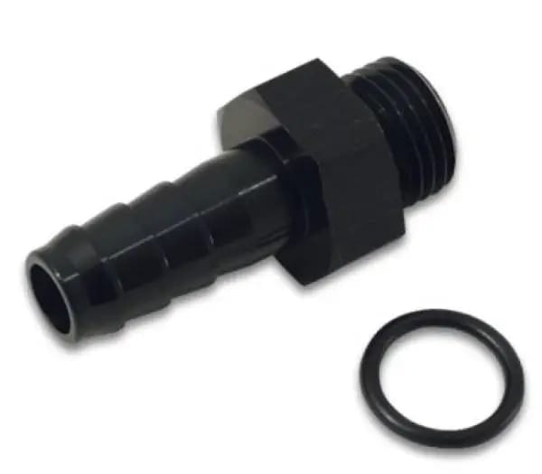 Vibrant Aluminum Male -6AN ORB to 1/8in Barb w/O-Ring - Anodized Black thumbnail 3