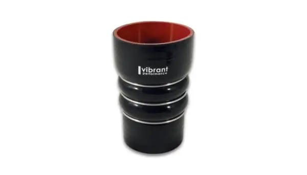 Vibrant Silicone Coupling 4 Ply Aramid CAC Hose 3in x 2.5in Inlet/Outlet - Black thumbnail 2