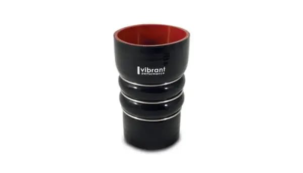 Vibrant Silicone Coupling 4 Ply Aramid CAC Transition Hose 4in x 3.5in Inlet/Outlet - Black thumbnail 2