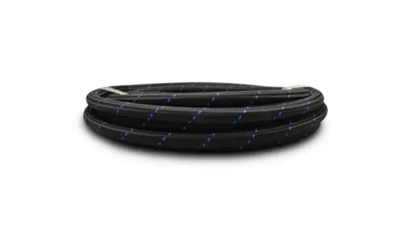 Vibrant -12 AN Two-Tone Black/Blue Nylon Braided Flex Hose (20 foot roll) thumbnail 3