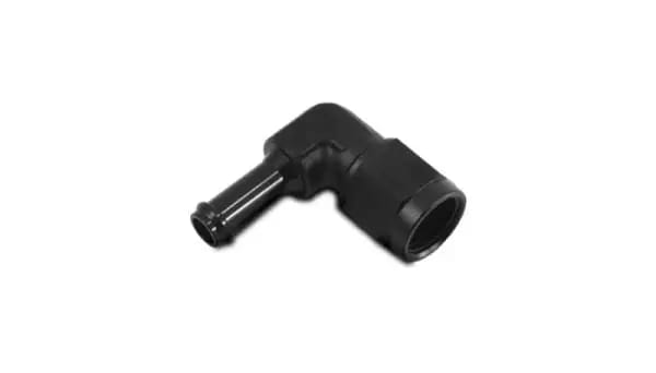Vibrant Female -6AN to 5/16in Hose Barb 90 Degree Adapter Fitting - Anodized Black thumbnail 2