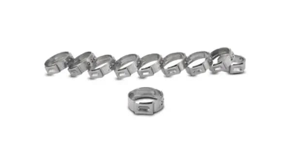 Vibrant One Ear Stepless Pinch Clamps 17.8-21.0mm clamping range (Pack of 10) SS 7mm band width thumbnail 3