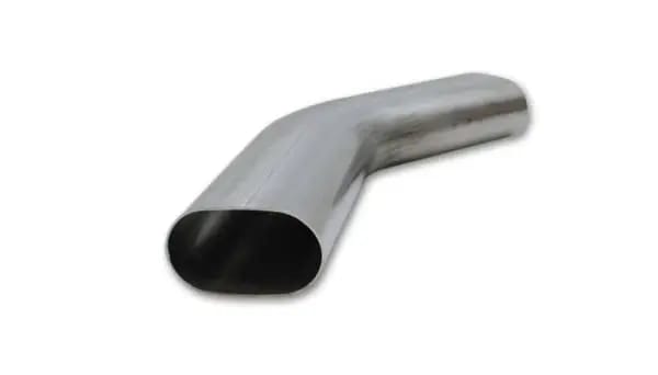 Vibrant 3.5in Oval (Nominal Size) T304 SS 45 deg Mandrel Bend 6in x 6in leg lengths thumbnail 2