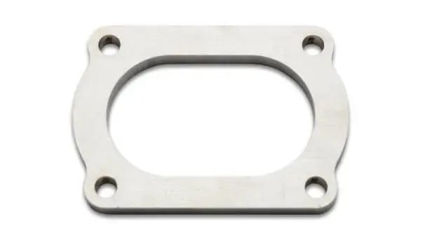 Vibrant T304 SS 4 Bolt Flange for 3in O.D. Oval tubing thumbnail 2