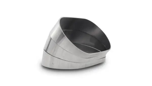 Vibrant Vertical 304 SS Nominal 3in. Oval / 2.35 in. Centerline Radius, 15 degree per cut -Set of 3 thumbnail 2