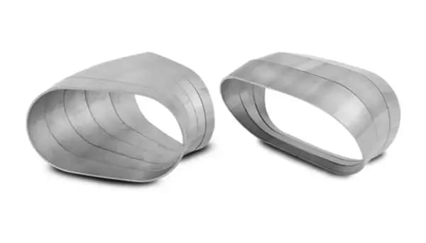 Vibrant 45 Degree Vertical Plane Oval 304SS Pie Cuts Nominal Tube 3.50in thumbnail 3
