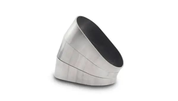 Vibrant Horizontal 304 SS Oval Pie Cuts 4.0in OD Tight 45 Degree Elbow - Bag of 3 thumbnail 2
