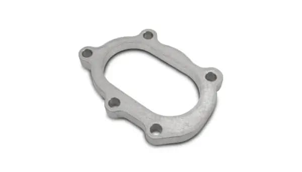 Vibrant GT25R / GT28R Discharge Flange with Oval Outlet (5 Bolt) T304 SS 1/2in Thick thumbnail 3