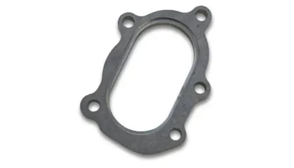 Vibrant GT25R / GT28R Discharge Flange with Oval Outlet (5 Bolt) Mild Steel 1/2in Thick thumbnail 2