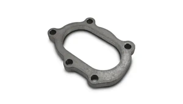 Vibrant GT25R / GT28R Discharge Flange with Oval Outlet (5 Bolt) Mild Steel 1/2in Thick thumbnail 3