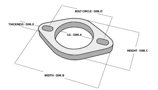 Vibrant 2-Bolt T304 SS Exhaust Flange (2.75in I.D.) thumbnail 2