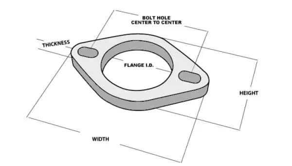 Vibrant 2-Bolt T304 SS Exhaust Flange (2.75in I.D.) thumbnail 3
