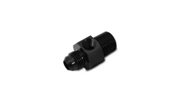 Vibrant -8AN Male to 1/4in NPT Male Union Adapter Fitting w/ 1/8in NPT Port thumbnail 3