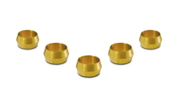 Vibrant 1/4in Brass Olive Inserts - 5pk thumbnail 2