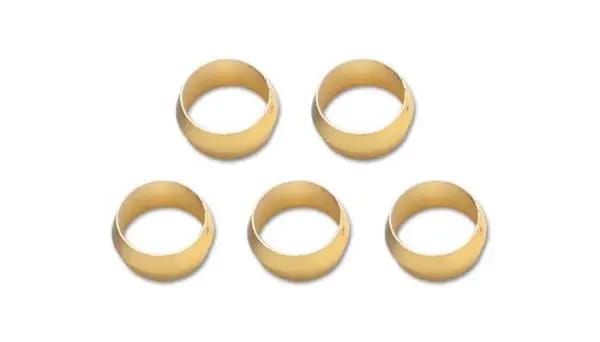 Vibrant Brass Olive Inserts 3/8in - Pack of 5 thumbnail 3