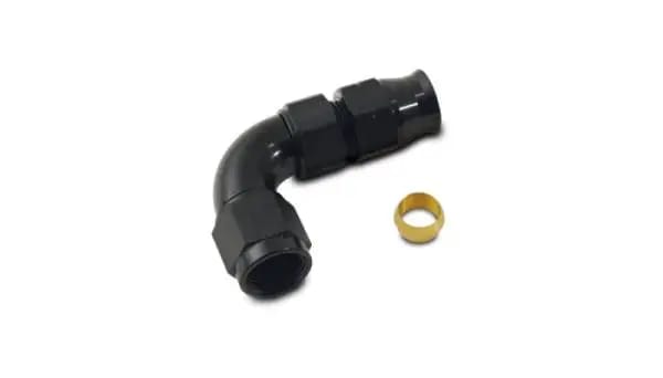 Vibrant 1/2In Tube to -8AN Female 90 Degree Union Adapter Fitting w/ Olive Inserts thumbnail 2