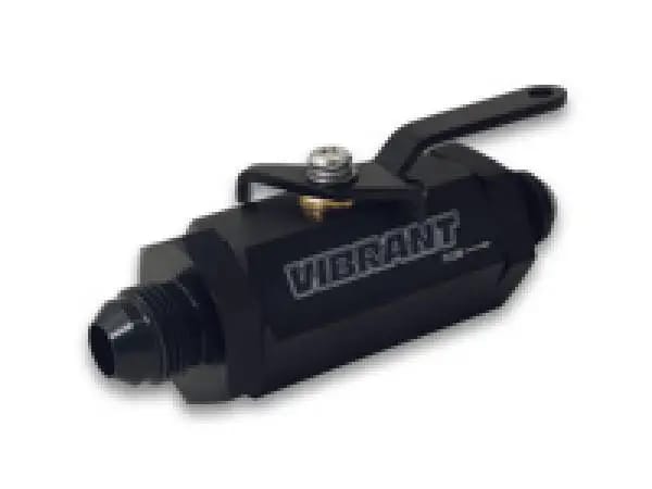 Vibrant -4AN to -4AN Male Shut Off Valve - Black thumbnail 3
