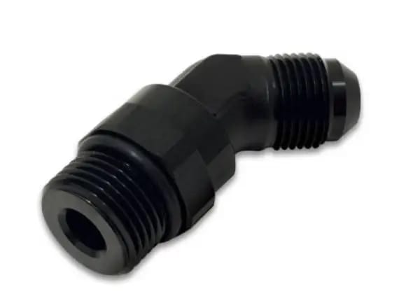 Vibrant -8AN Male to Male -8AN Straight Cut 45 Degree Adapter Fitting - Anodized Black thumbnail 3