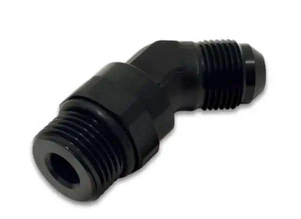 Vibrant -8AN Male to Male -10AN Straight Cut 45 Degree Adapter Fitting - Anodized Black thumbnail 3