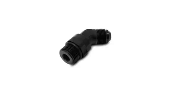 Vibrant -10AN Male to Male -8AN Straight Cut 45 Degree Adapter Fitting - Anodized Black thumbnail 2