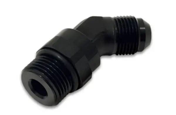 Vibrant -10AN Male to Male -8AN Straight Cut 45 Degree Adapter Fitting - Anodized Black thumbnail 3