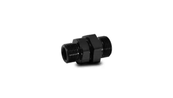 Vibrant -10AN to -8AN ORB Male to Male Union Adapter - Anodized Black thumbnail 2