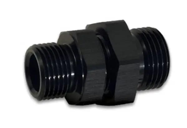 Vibrant -10AN to -8AN ORB Male to Male Union Adapter - Anodized Black thumbnail 3