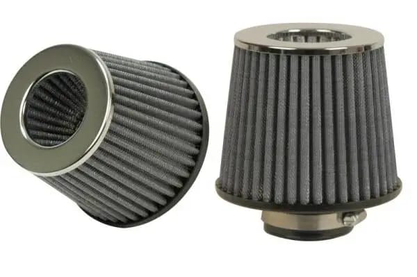 Vibrant Open Funnel Perf Air Filter (5in Cone O.D. x 5in Tall x 2.75in inlet I.D.) Chrome Filter Cap thumbnail 5