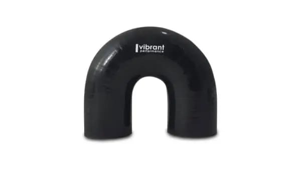 Vibrant 4 Ply Reinforced Silicone Elbow Connector - 2in ID x 5.50in Leg 180 Deg Elbow (BLACK) thumbnail 2