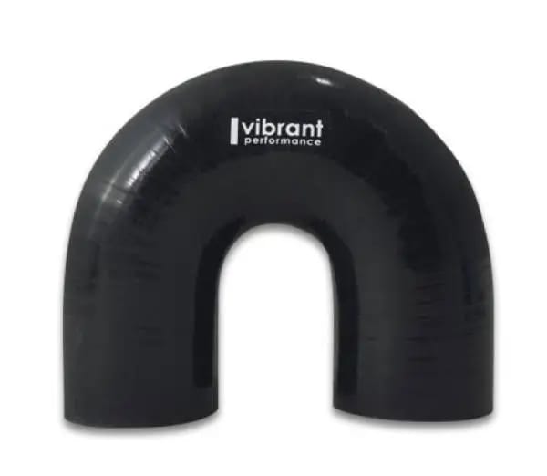 Vibrant 4 Ply Reinforced Silicone Elbow Connector - 3in ID x 4.25in Leg 180 Deg Elbow (BLACK) thumbnail 3