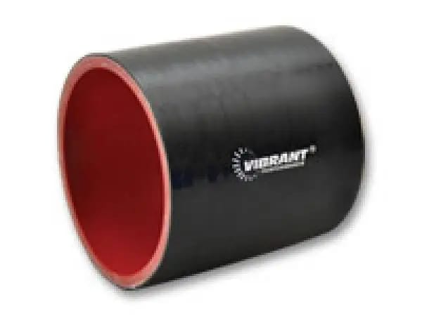 Vibrant 4.25in I.D. x 3in Long Gloss Black Silicone Hose Coupling thumbnail 3
