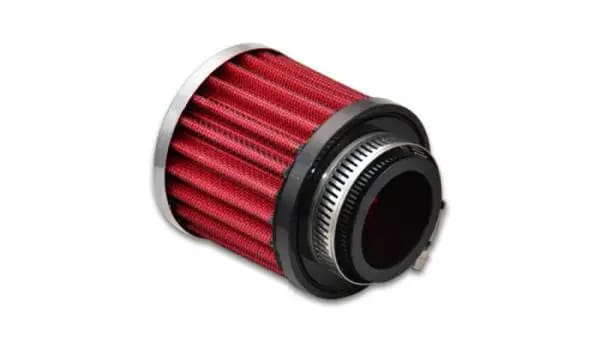 Vibrant Crankcase Breather Filter w/ Chrome Cap 1.5in 38mm Inlet ID thumbnail 2