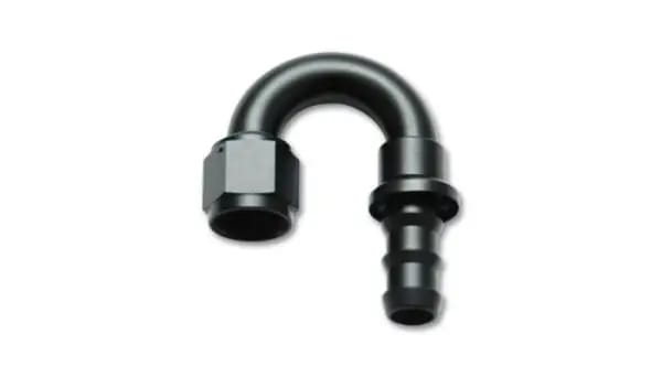 Vibrant -12AN Push-On 180 Deg Hose End Fitting - Aluminum thumbnail 2