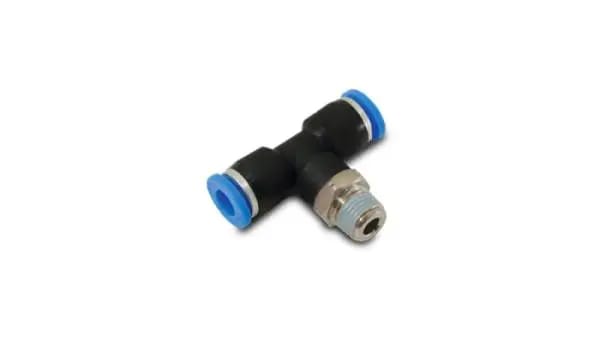 Vibrant Push Lock Vacuum Male Tee Fitting Tube OD 1/4in Male Thread 1/4in NPT thumbnail 2