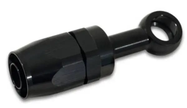 Vibrant -8AN Banjo Hose End Fitting for use with M10 or 3/8in Banjo Bolt - Aluminum Black thumbnail 3
