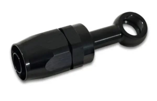 Vibrant -10AN Banjo Hose End Fitting for use with M12 or 7/16in Banjo Bolt - Aluminum Black thumbnail 3