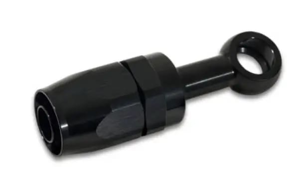 Vibrant -10AN Banjo Hose End Fitting for use with M14 or 9/16in Banjo Bolt - Aluminum Black thumbnail 2
