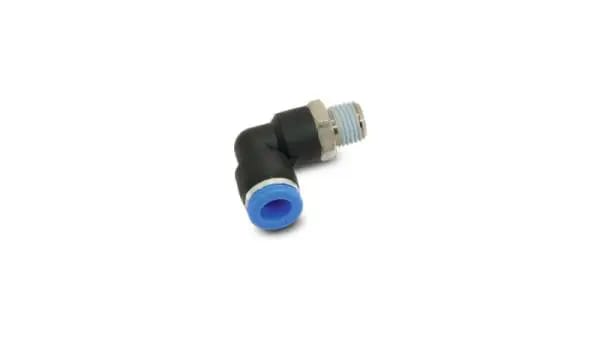 Vibrant Male Elbow Pneumatic Vacuum Fitting (1/4in NPT Thread) - for use with 1/4in (6mm) OD tubing thumbnail 3