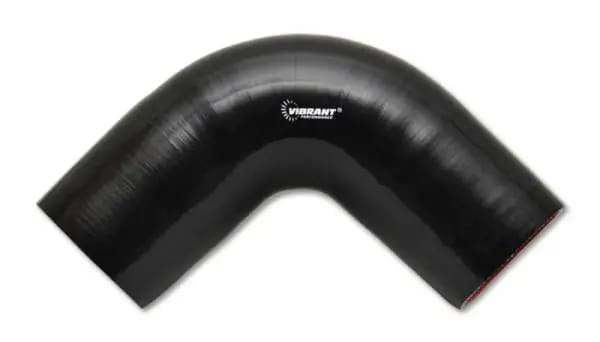 Vibrant 4 Ply Reinforced Silicone Elbow Connector - 3in I.D. - 90 deg. Elbow (BLACK) thumbnail 2