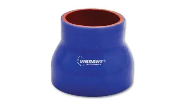 Vibrant 4 Ply Reinforced Silicone Transition Connector - 2in I.D. x 2.5in I.D. x 3in long (BLUE) thumbnail 3