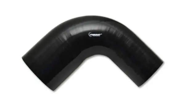 Vibrant 4 Ply Reinforced Silicone 90 degree Transition Elbow - 2.5in I.D. x 2.75in I.D. (BLACK) thumbnail 2