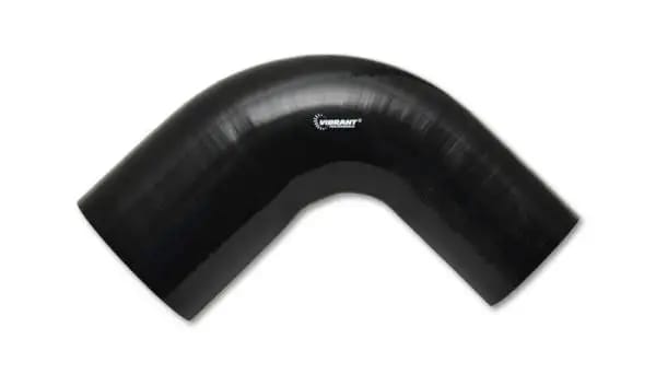 Vibrant 4 Ply Reinforced Silicone 90 degree Transition Elbow - 2.5in I.D. x 3in I.D. (BLACK) thumbnail 4