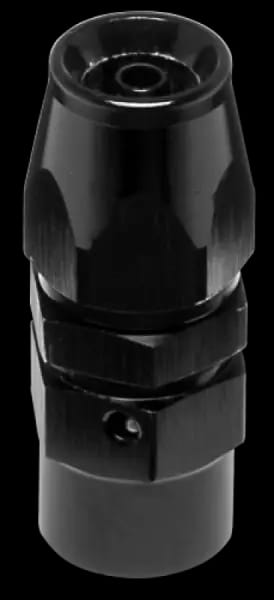 Vibrant -3AN Straight High Flow Hose End Fitting for PTFE Lined Flex Hose - Aluminum