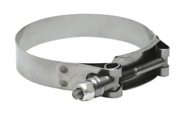 Vibrant SS T-Bolt Clamps Pack of 2 Size Range: 4.20in to 4.60in O.D. For use with 4in I.D. couplings thumbnail 5