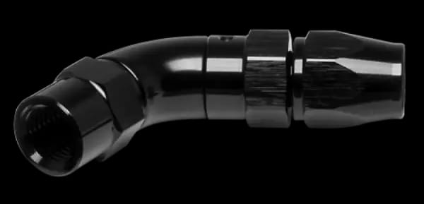 Vibrant -3AN 45 Degree High Flow Hose End Fitting for PTFE Lined Flex Hose - Aluminum